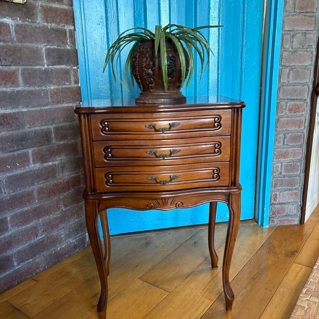 3段引き出し　チェスト 猫脚　検索　アンティーク