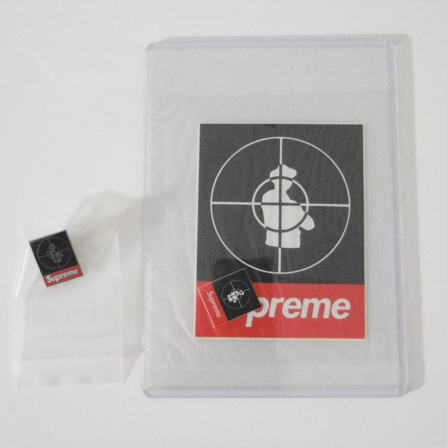 Supreme Public Enemy ブラック3点 Pins Sticker