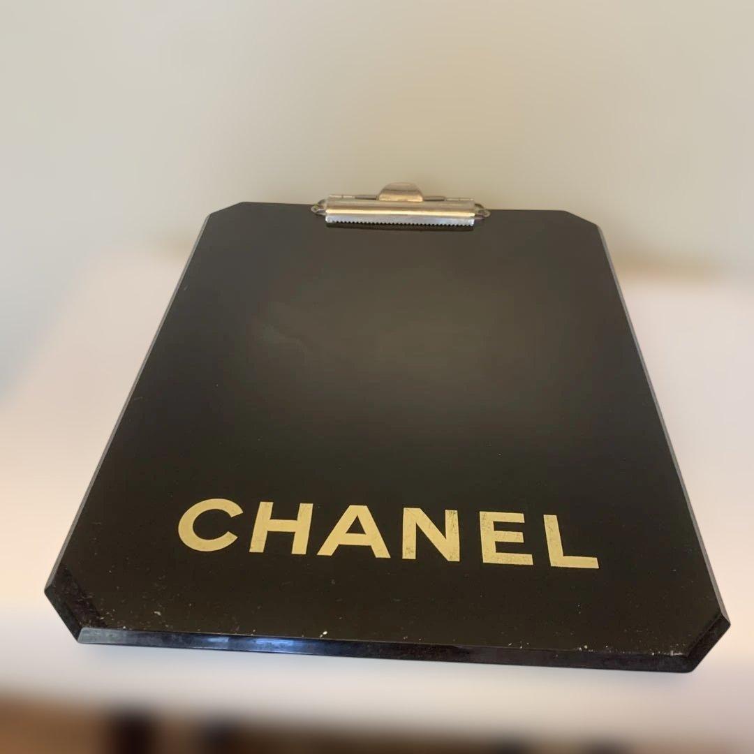 CHANEL 黒 クリップボード A4サイズ