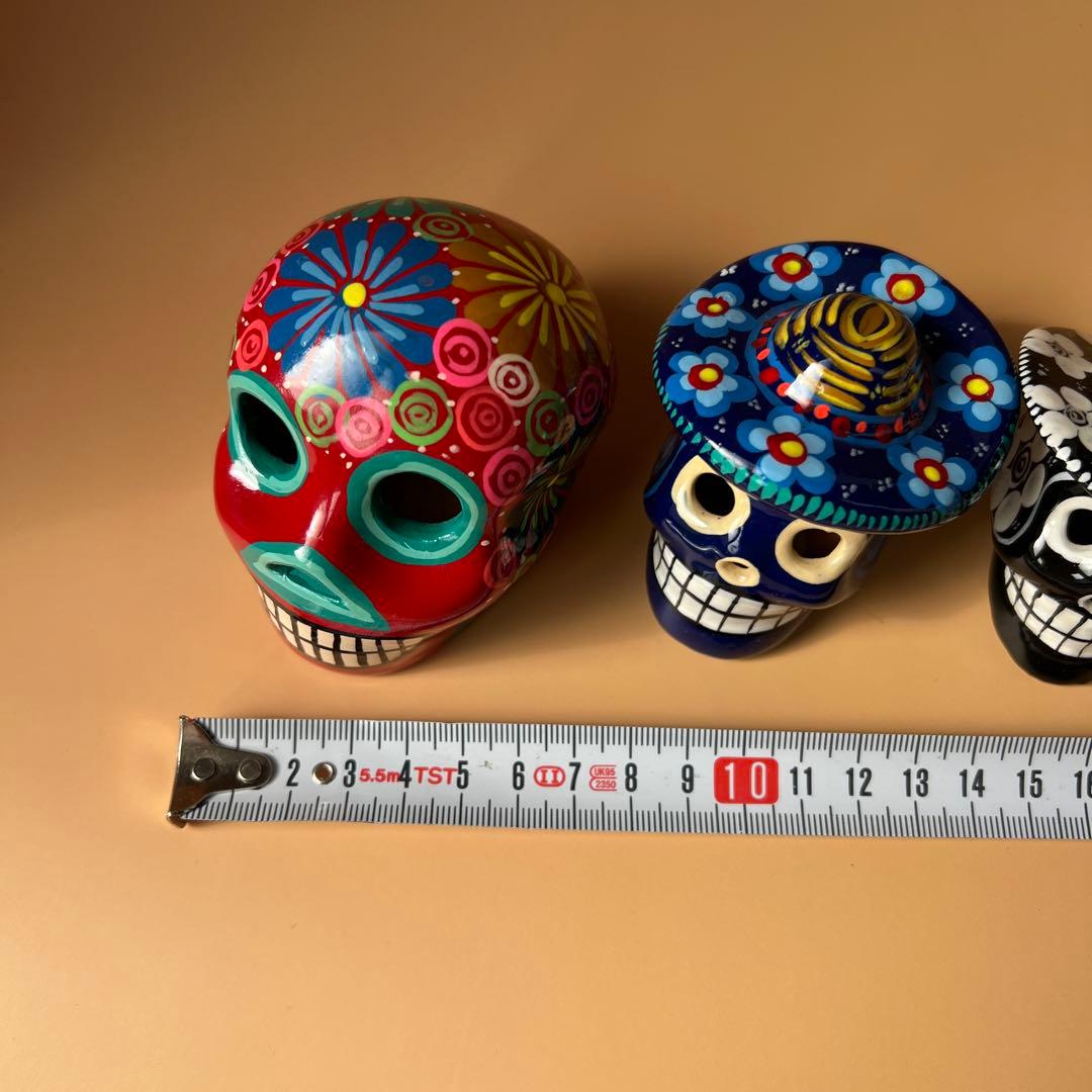 メキシコ　ドクロ　スカル　置物5個セット