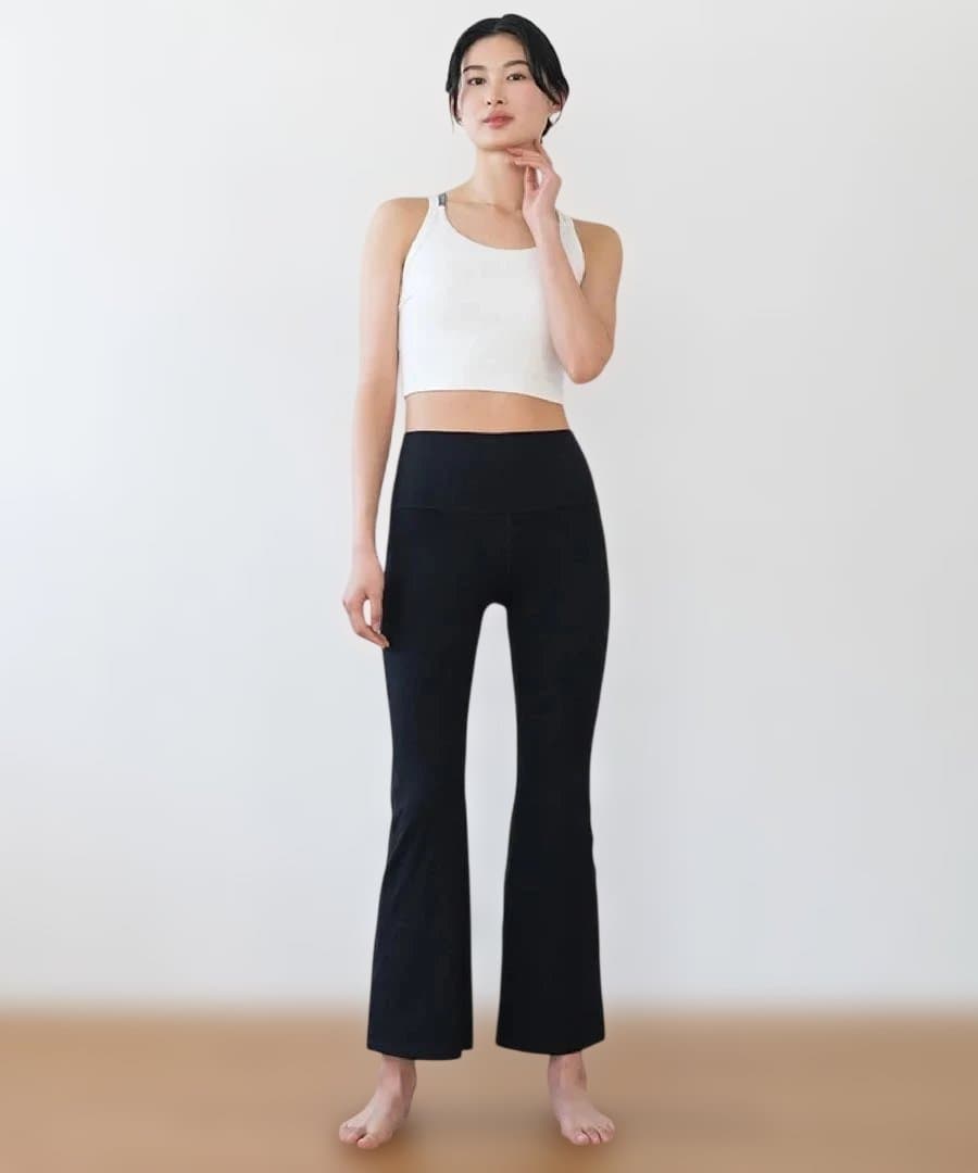 【SUKALA】ベーシックリブフレアパンツS