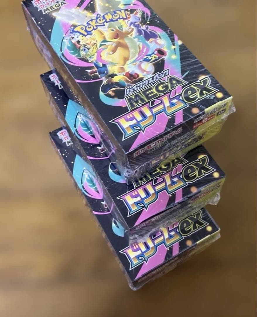 シュリンク付き　ポケモンカードゲーム　MEGAドリームEX ３箱
