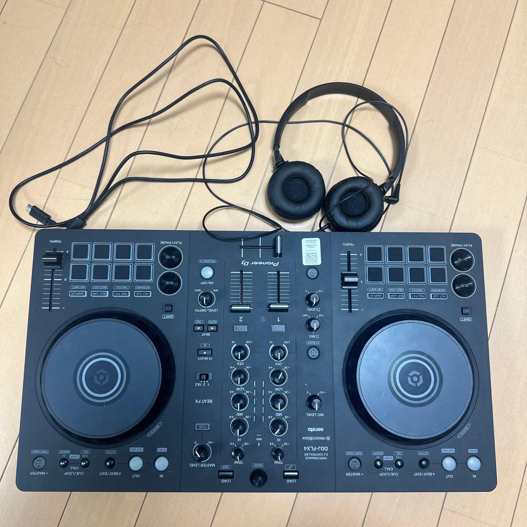 DJコントローラー ヘッドフォン付きflx-4