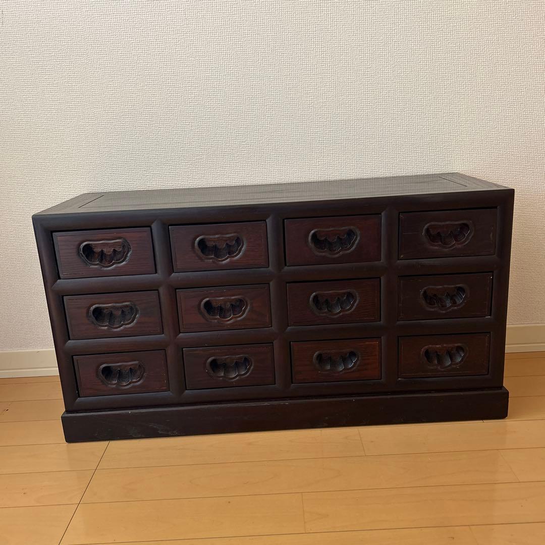 薬棚 薬箪笥 アンティーク 美品 漆塗り