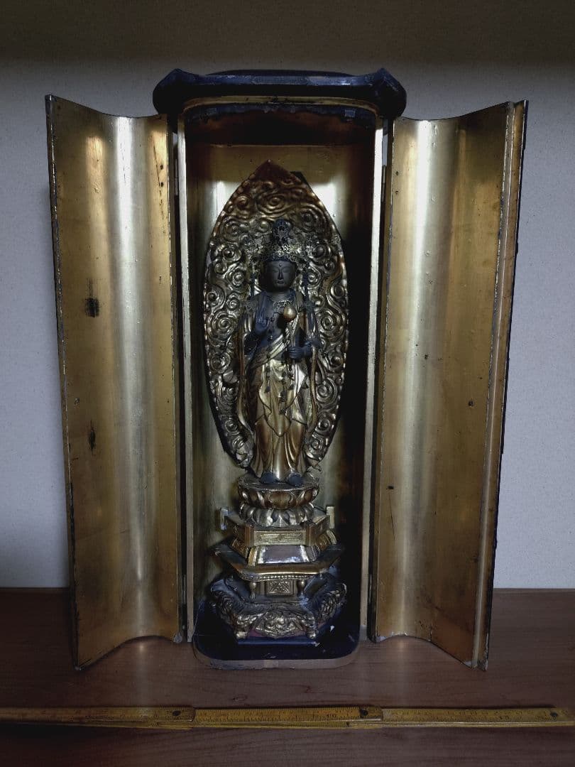 木彫 玉眼 聖観音菩薩立像 仏像 仏教美術