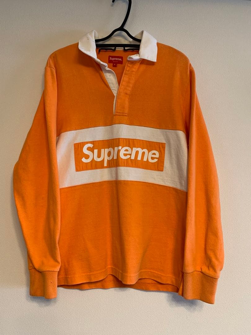 クウォーター　supreme シュプリーム　ラガーシャツ　オレンジ
