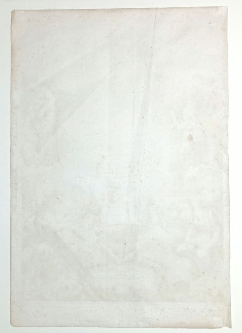 額装品　18世紀　R.ボーゴンディ　「地図帳の扉絵」　大型作品　稀少　版刻精緻