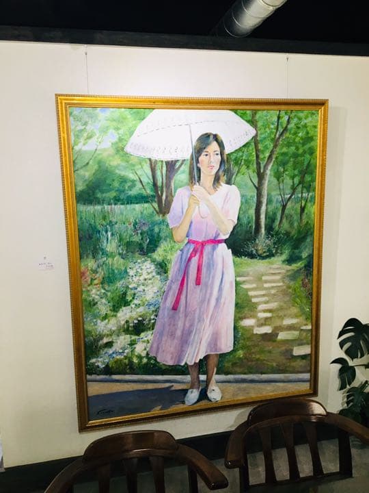 五月の空に想うF100油彩画