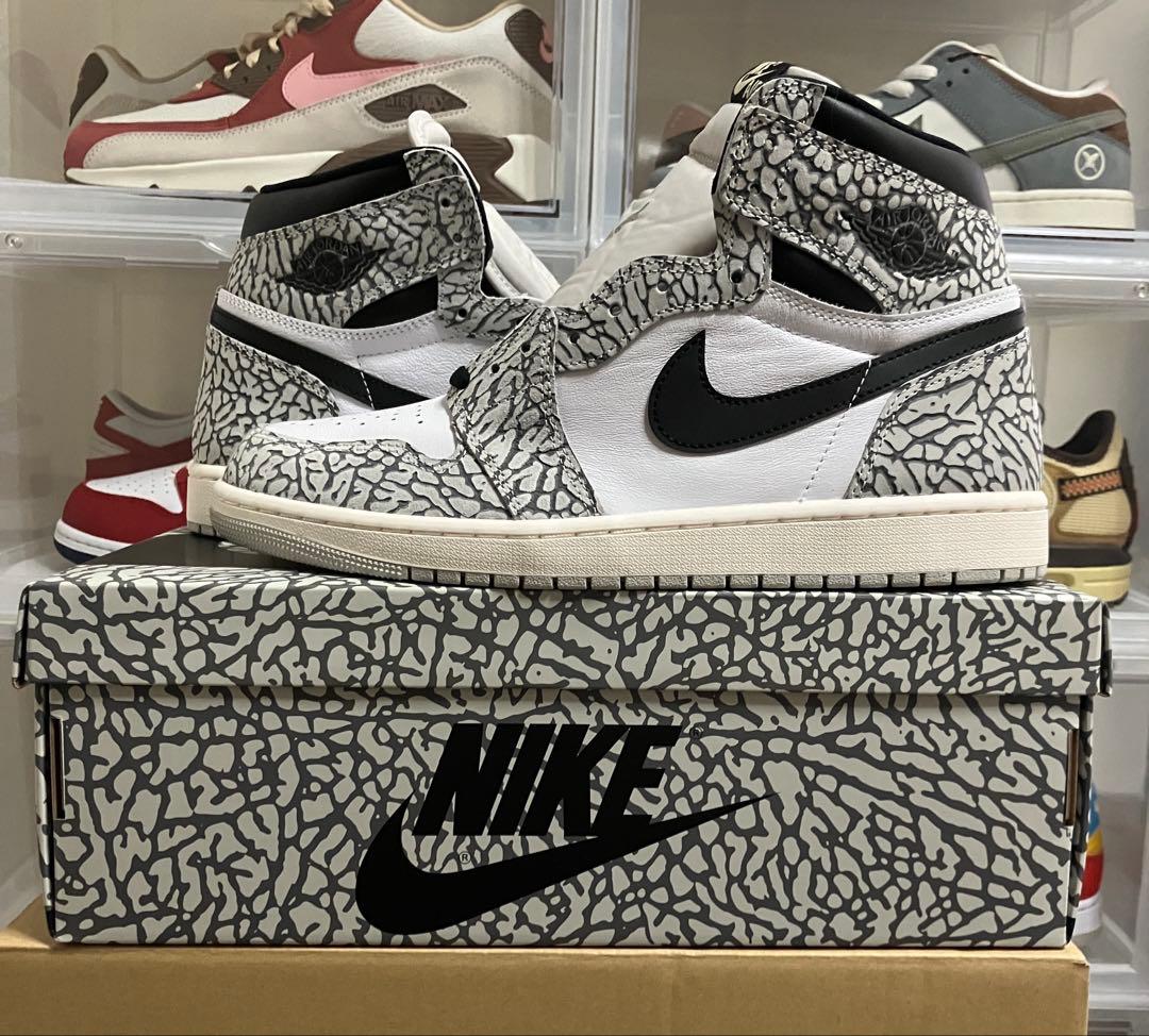 シューズ(男性用) Air Jordan 1 High OG White Cement/Safari