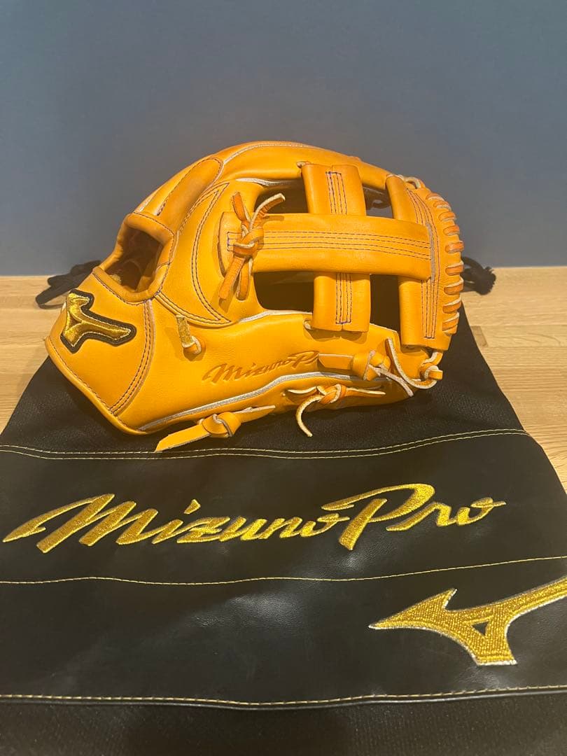 逆巻き　石井琢朗　TMモデル　ミズノプロ硬式野球グローブ オレンジ