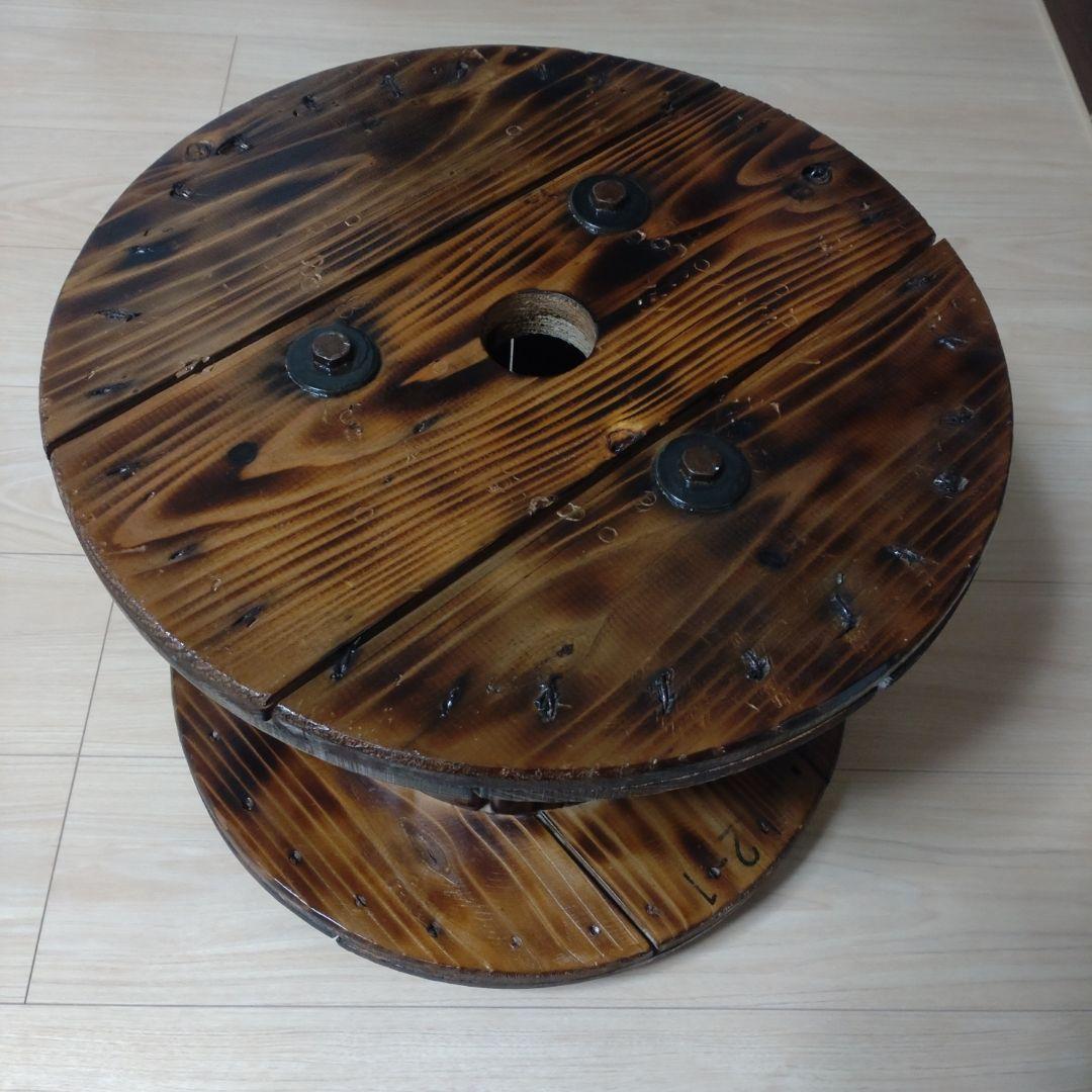 ケーブルドラム　テーブル　小物置き