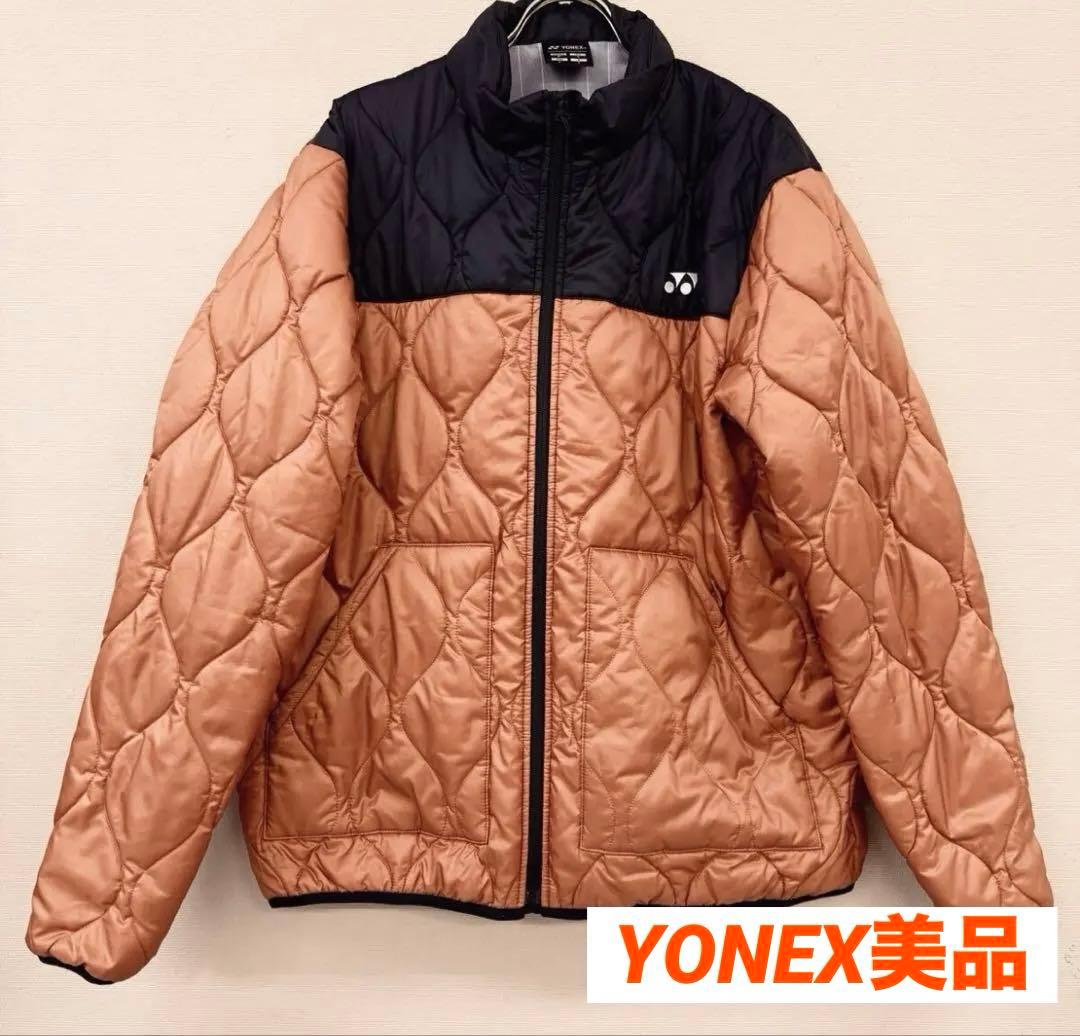 YONEX ダウンジャケット(オレンジ/ブラック) サイズL