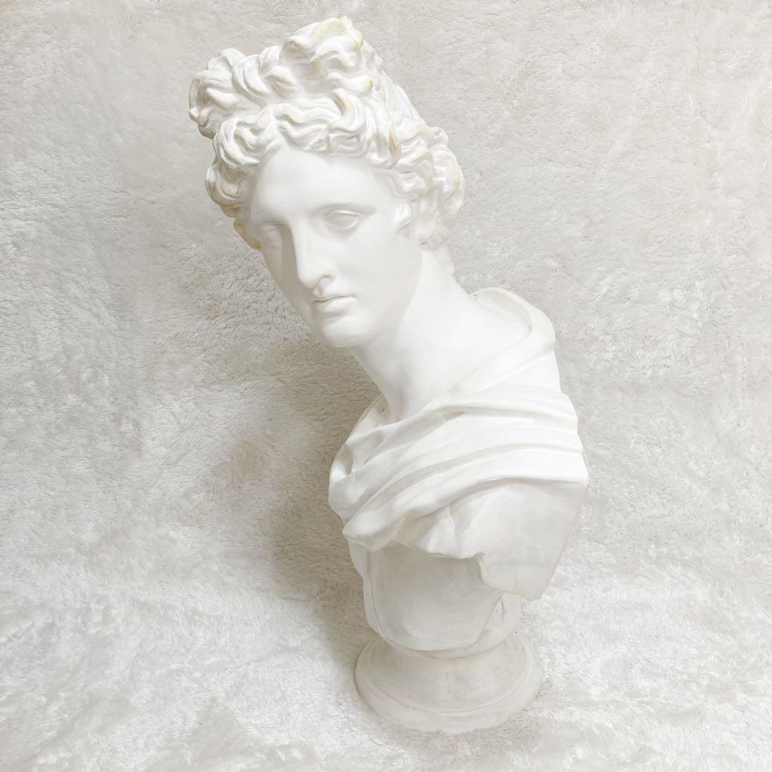 【石膏像】アポロン アポロ デッサン 大サイズ 胸像 美術 教材 日本製 入試