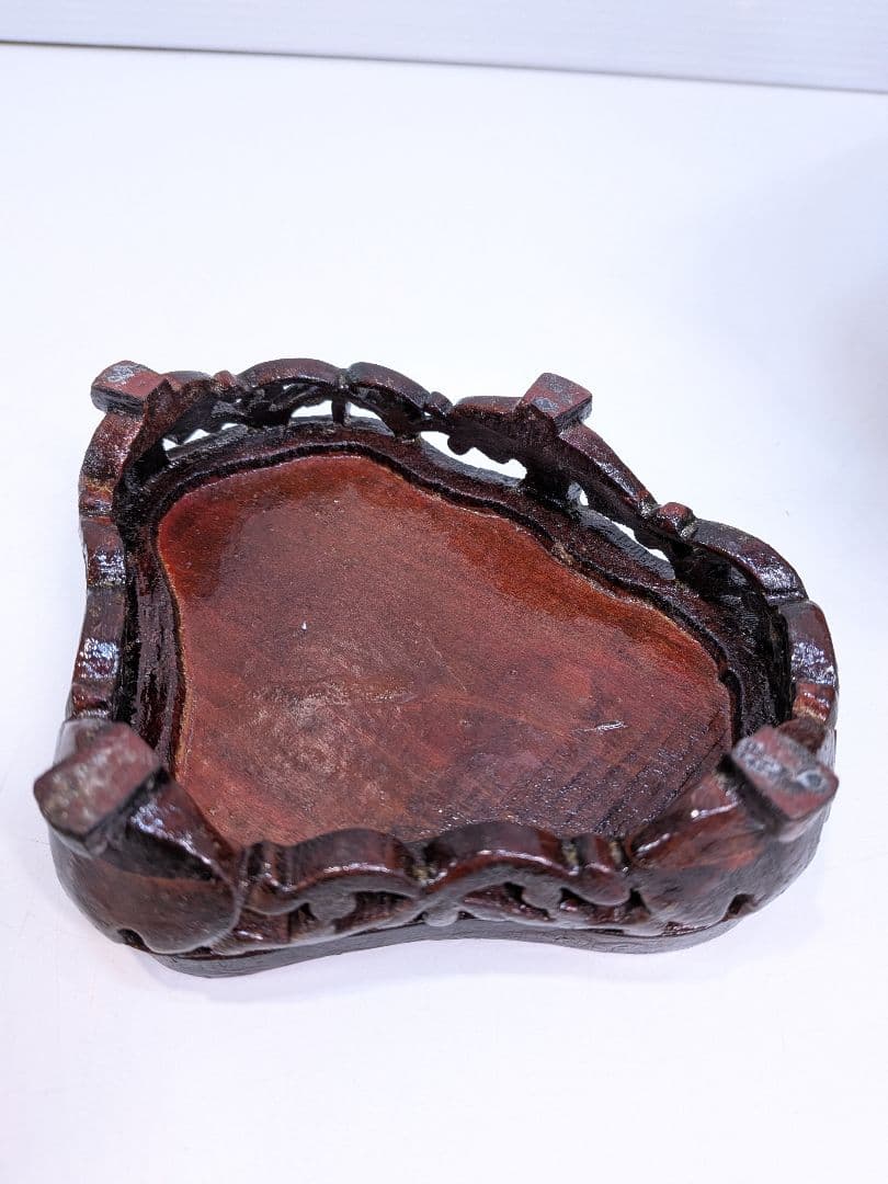 P013 中国美術 翡翠 玉石彫刻 龍彫 香炉 唐木台座付 高さ24cm 大振り