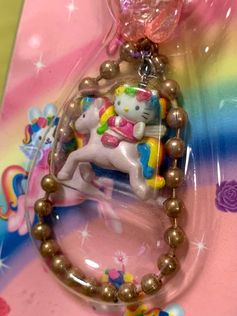 サンリオハローキティ・ウィングピースストラップ・女神・ユニコーン・レインボー