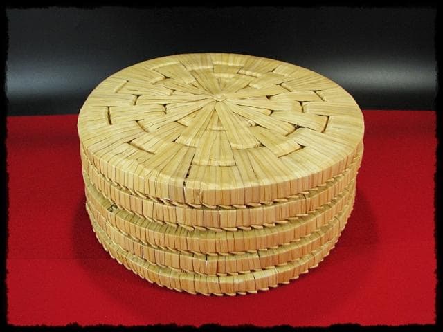 円座 5枚揃 茶道具 露地道具 網代 立礼 座布団 f316