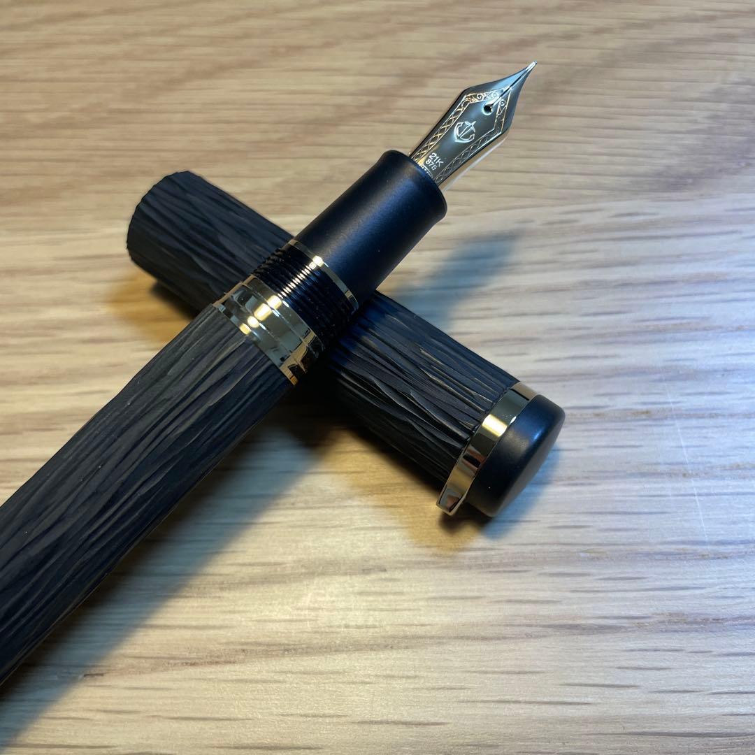 SAILOR セーラー エボナイト 彫刻 万年筆 夜風 細字(F)