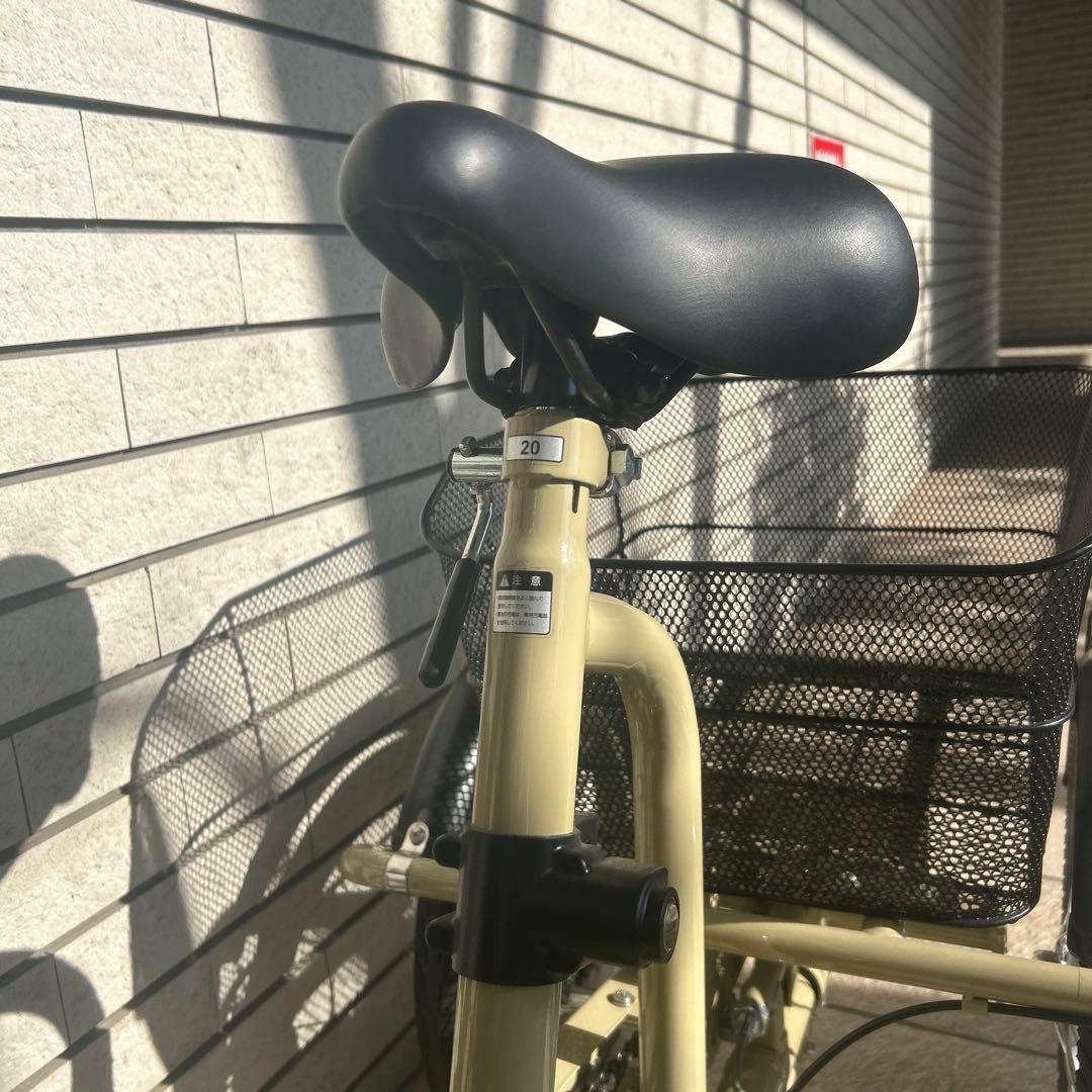MIMUGO 電動アシスト三輪自転車 ベージュ ノーパンク バッテリーなし 東京
