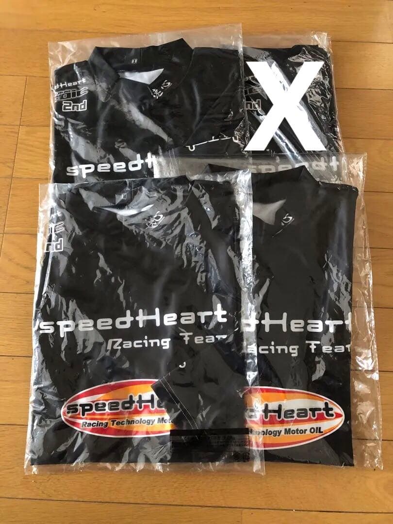 speedHeart 長袖シャツ 黒 3枚セット