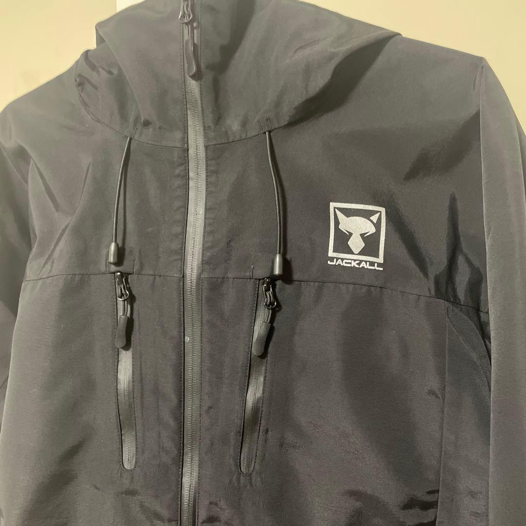 JACKALL フィッシングウェア　フード付きナイロンジャケット ブラック