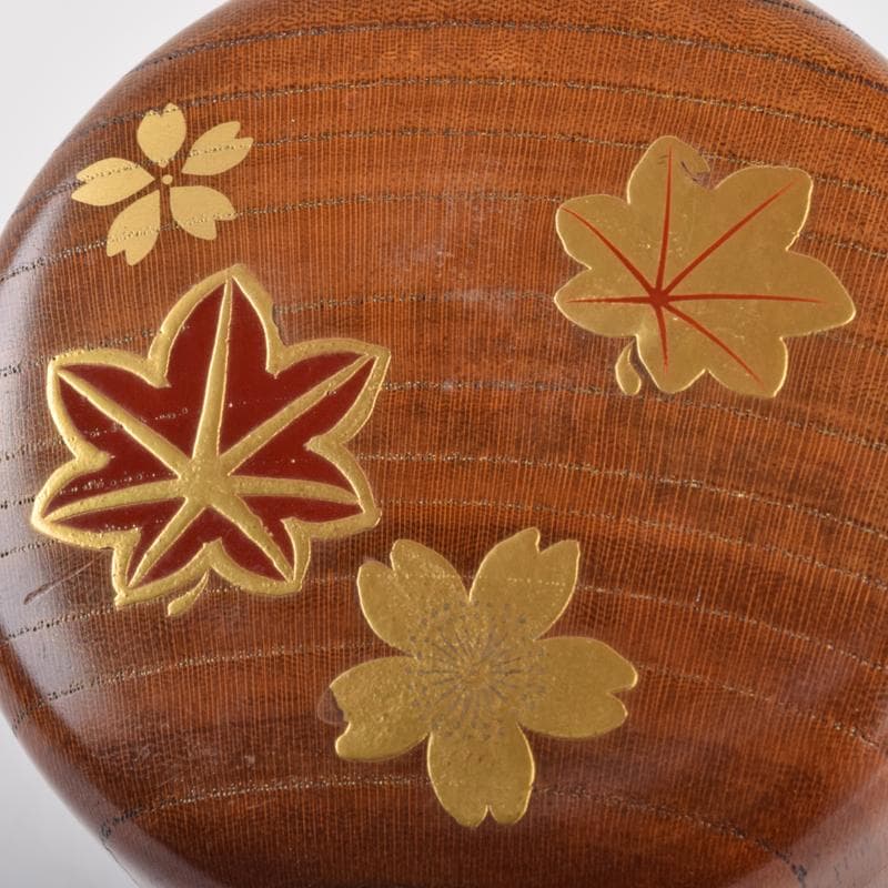 茶道具　雲錦蒔絵　木地棗　裏千家十一代精中宗室（玄々斎）極め箱　M　R7663