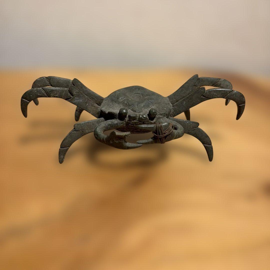 カニ 蟹 金属工芸品 大きい 約13.3㎝