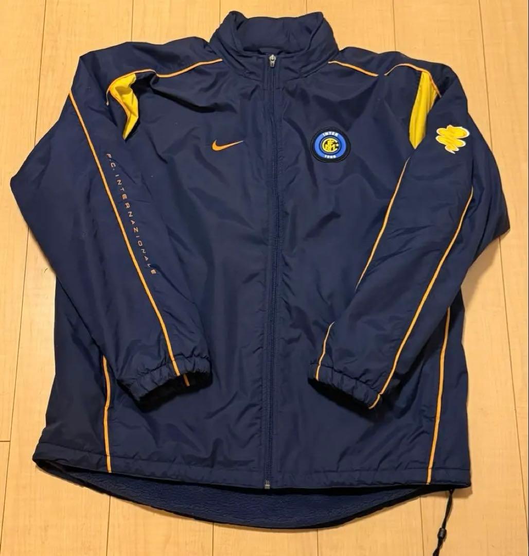 2003/04 インテルミラノ ナイロンジャケット ブルゾン (L)ナイキ 厚手