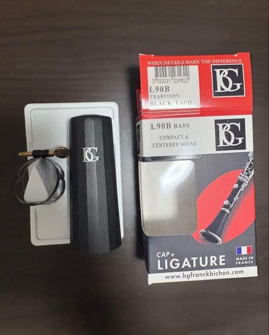 BG バスクラネットリガチャー　L90B マウスピースキャプ付き