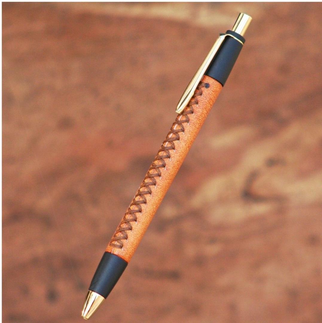 schicksa 革軸ペン【ヌメ革 オレンジ】シャープペン シックザール