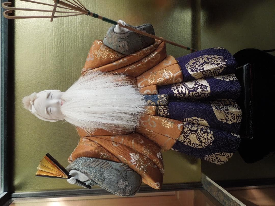 古今人形（高砂人形）　高砂　 真多呂作　伝統工芸品　 ディスプレイケース付き