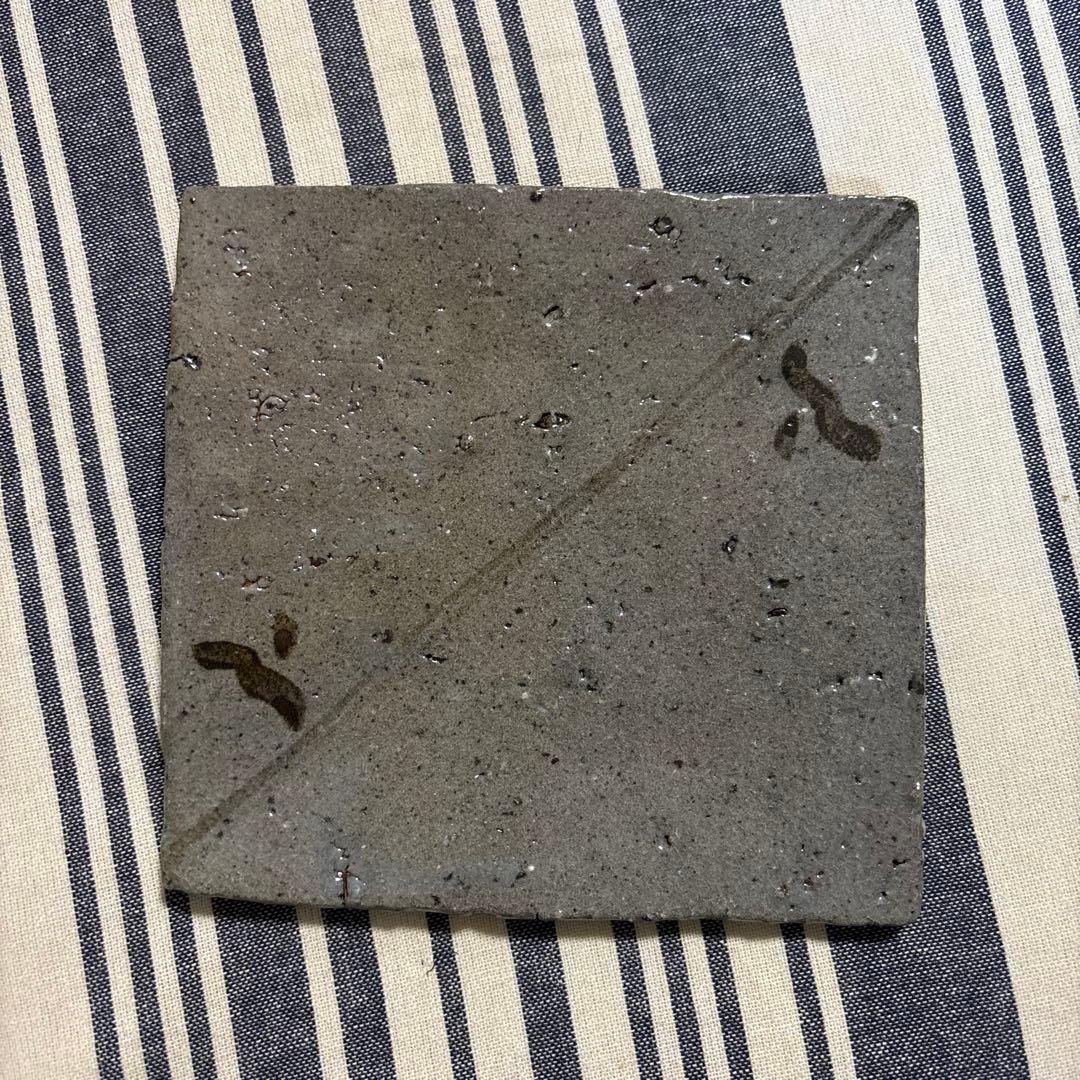 唐津焼　中川自然坊　絵唐津四方皿