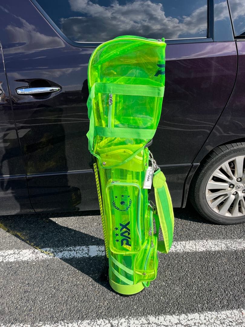 XGC 蛍光グリーン ゴルフバッグ