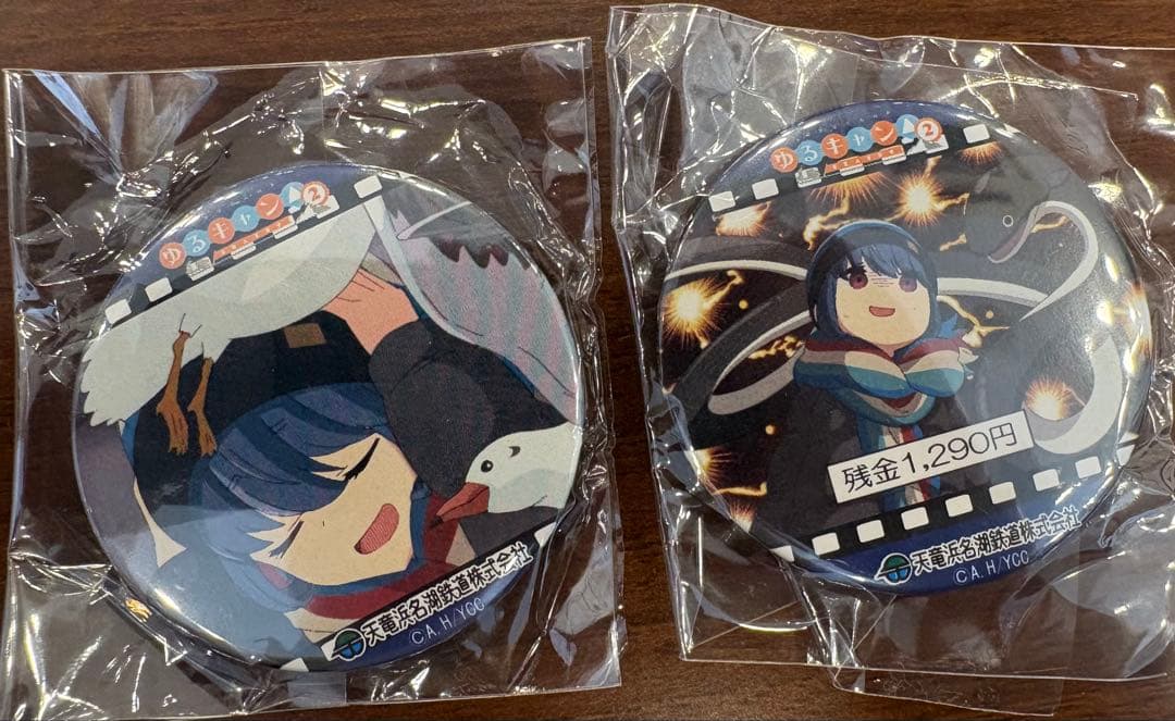 ゆるキャン△2 天竜浜名湖鉄道 缶バッジ 志摩リン 缶バッジ 2個セット