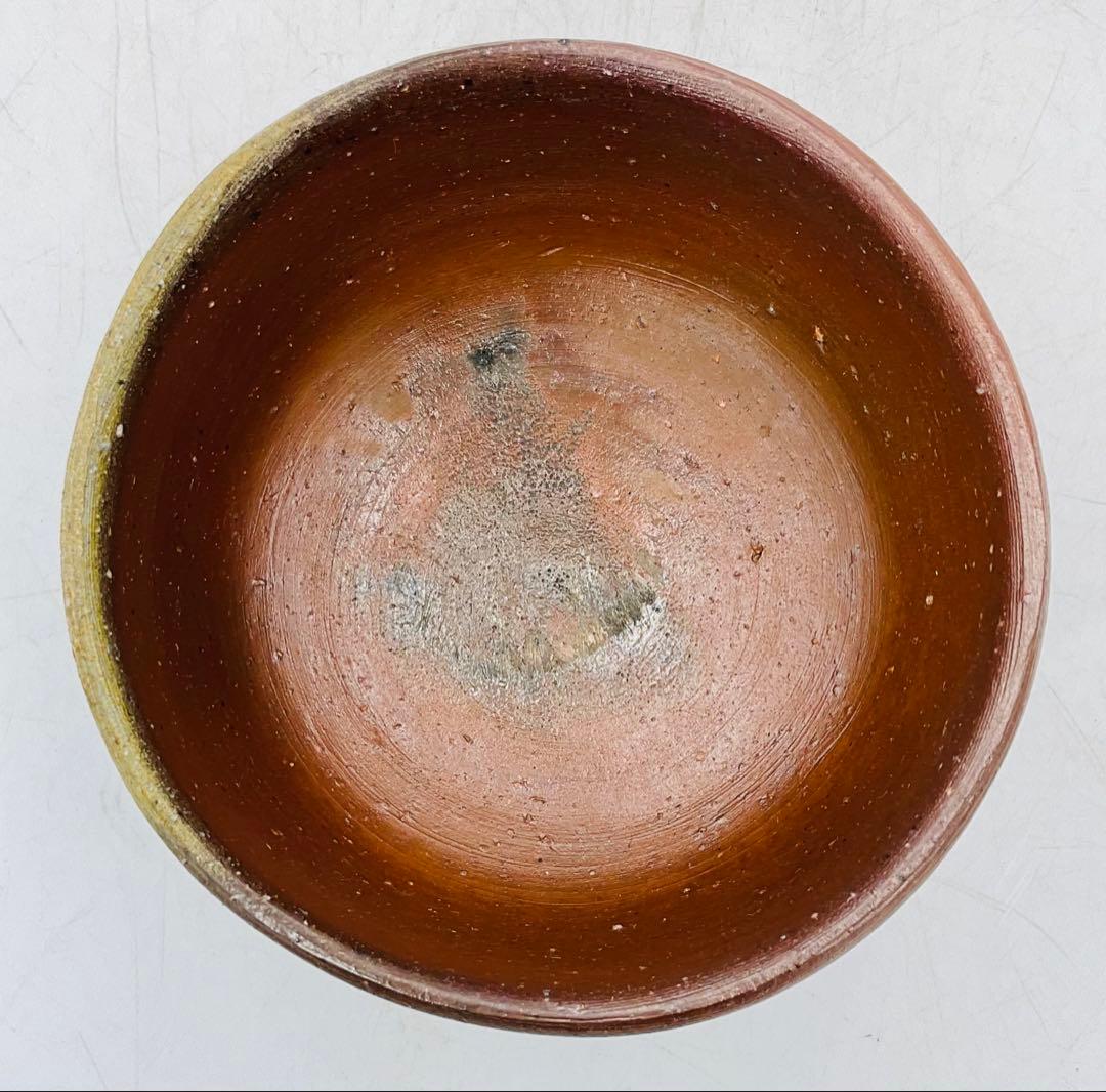 【87】◉岡山県重要無形文化財・藤原建先生　備前焼茶碗　茶道具　共箱◉