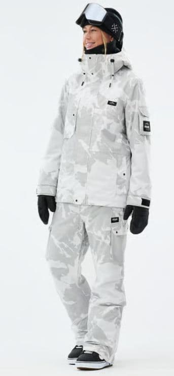 【】ホワイト グレー スノーボード ジャケット