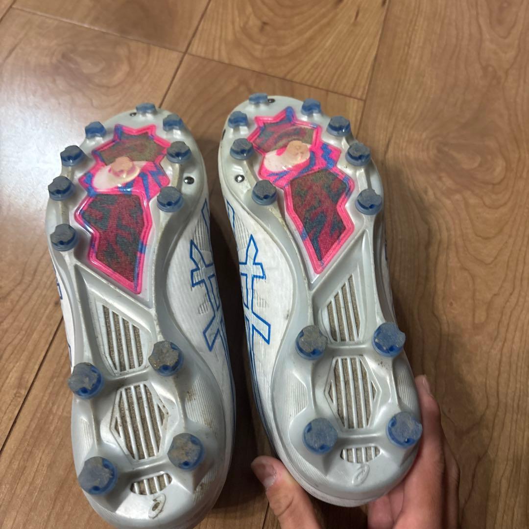 ASICS ACROS PROサッカーシューズ ホワイト/ブルー　24.5センチ