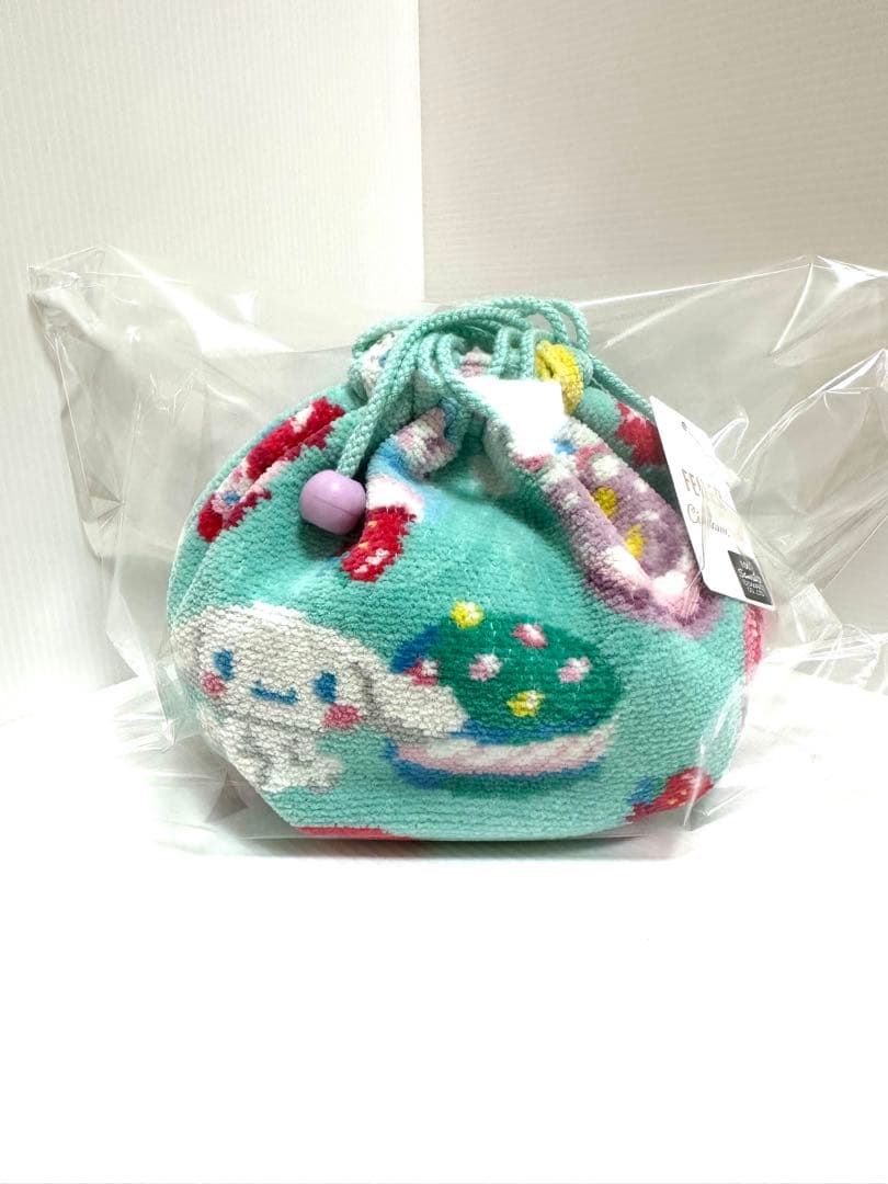 新品　フェイラー　サンリオ　シナモロール　マカロン　手付き巾着　ミニバッグ