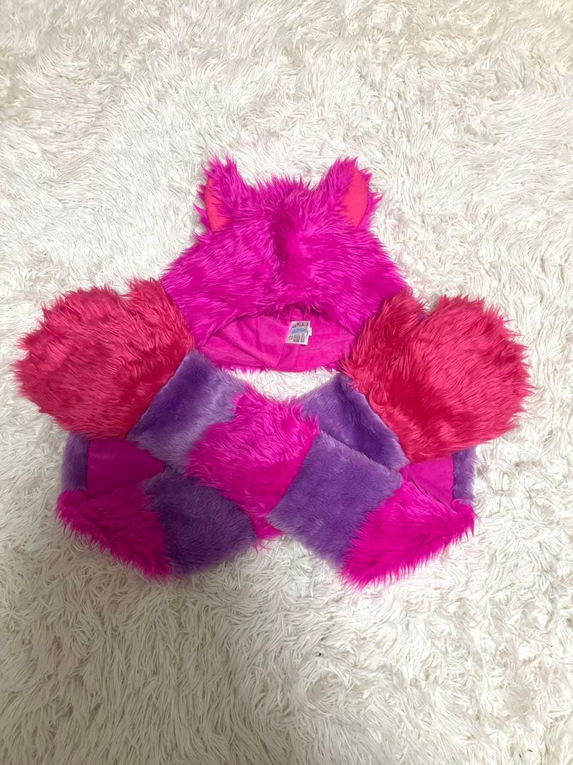 ディズニー　チェシャ猫　マフラーファンキャップ