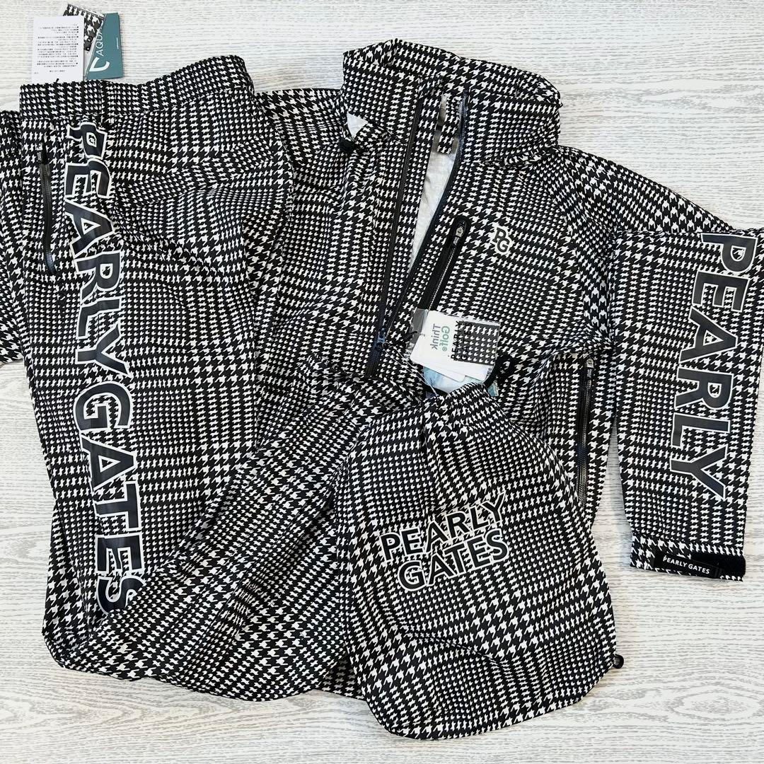 PEARLY GATES PG89 千鳥チェック レインウエア セットアップ