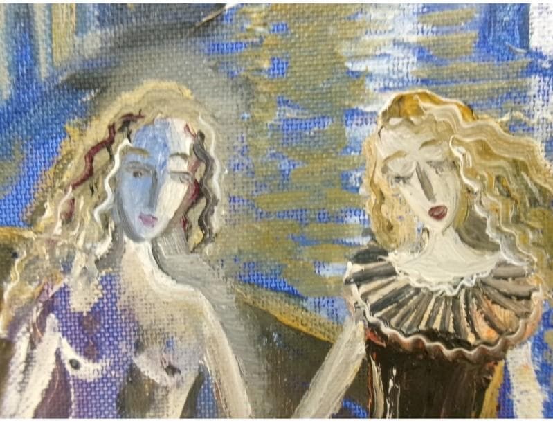 ◆織田広比古『ベネチアンブルーの夜』油彩◆検）織田広喜 宮永岳彦 高塚省吾