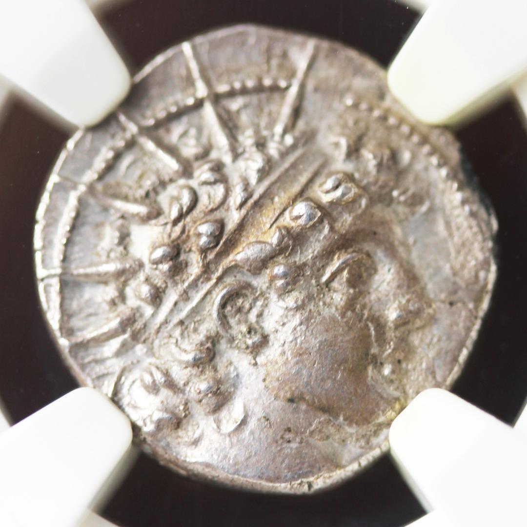 アンティオコス6世【Ch AU NGC】セレウコス朝シリア　ドラクマ銀貨