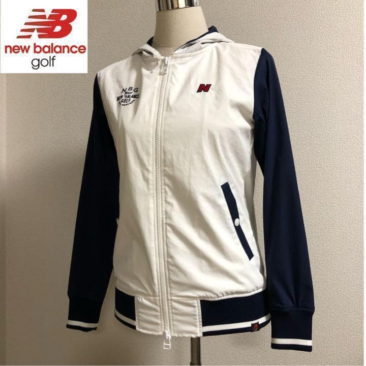ニューバランスゴルフ ダブルジップ パーカー ネイビー×ホワイト サイズ1