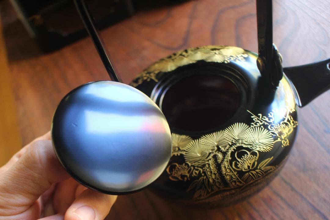 デッドストック！！極上松竹梅鶴亀沈金の映える輪島塗屠蘇器重箱揃い（検重箱お重