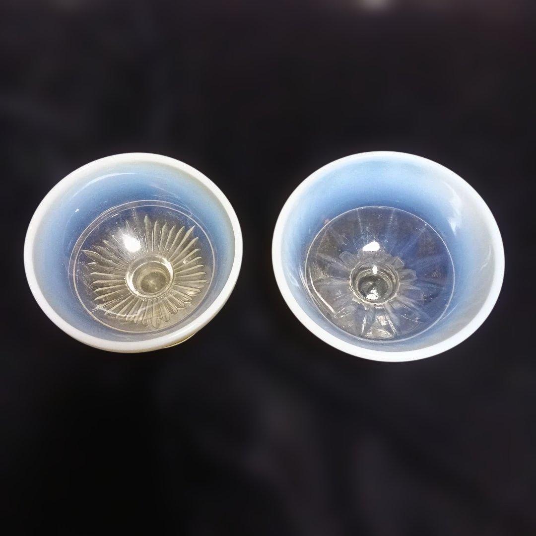 139..青と透明のガラスカップ 2個セット..絵画のモチーフ使用しました。