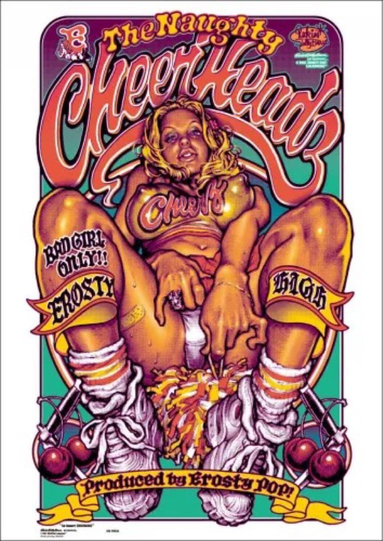 ロッキンジェリービーン シルクスクリーンプリント　チアヘッズ　B2 サイズ