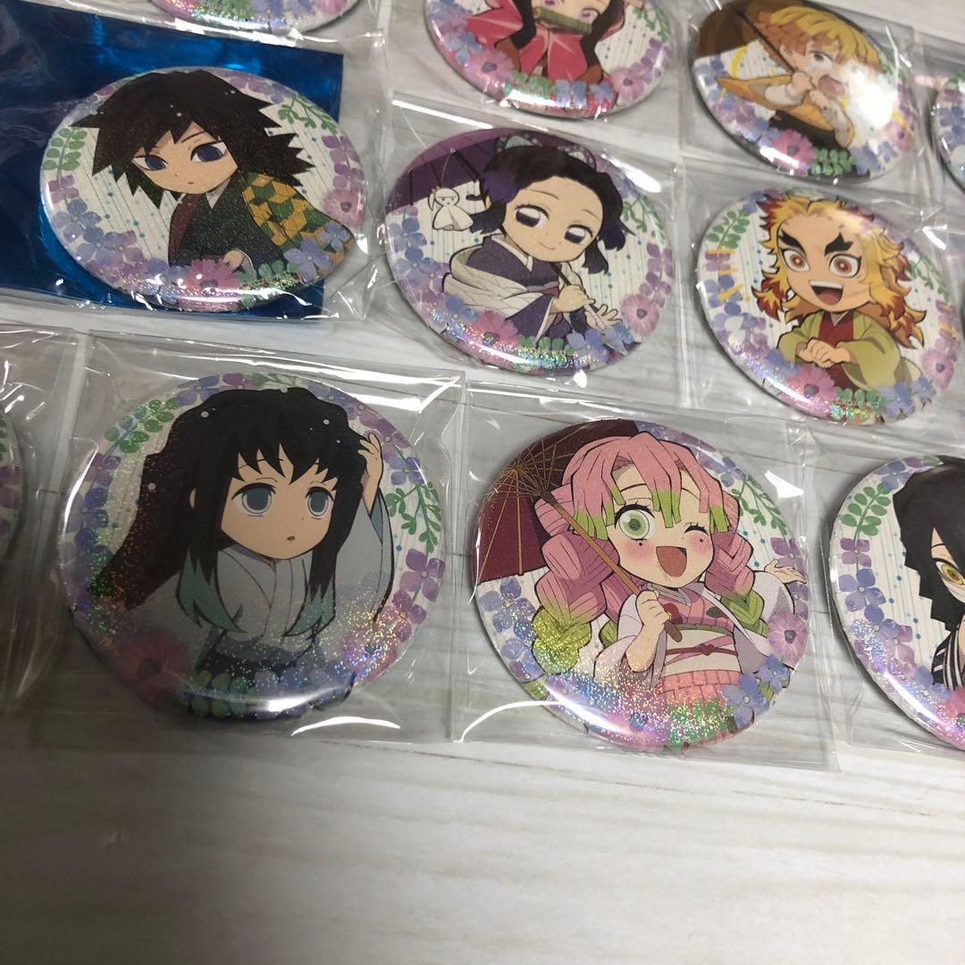 鬼滅の刃　梅雨　2020 缶バッジ　レア　ホログラム　コンプリートセット