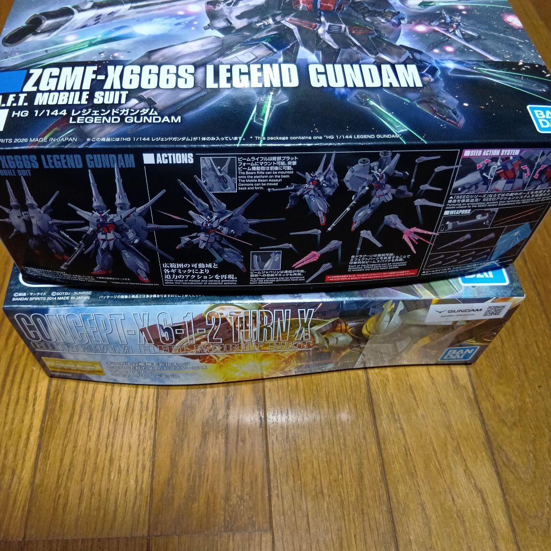 新品　MGギンガナム「ターンX」1/100、HGレジェンドガンダム1/144