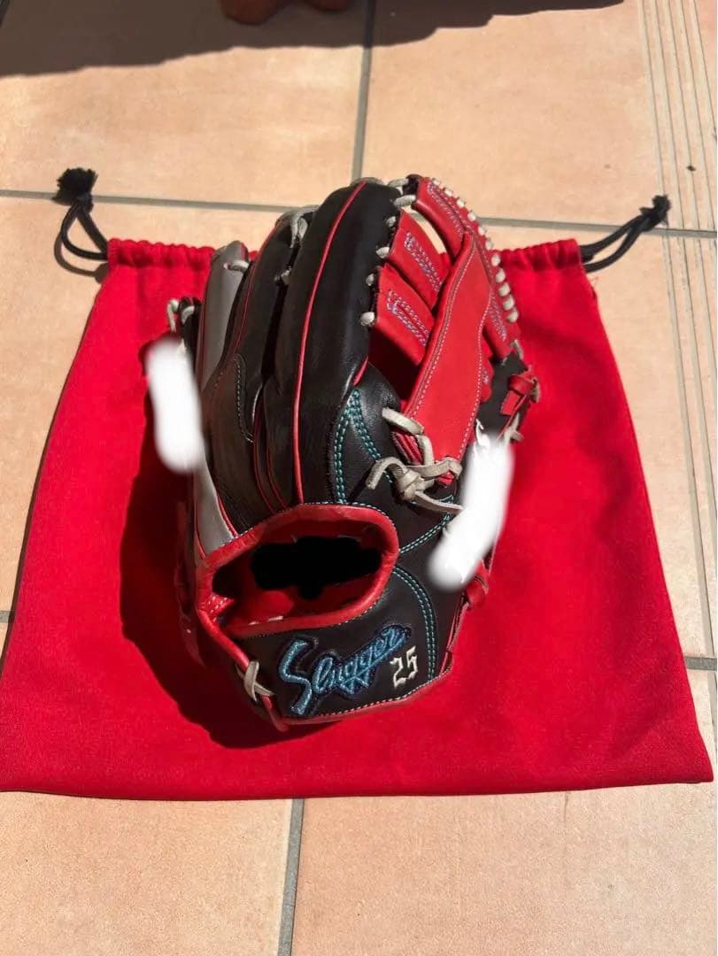 値下げ、【極美品】久保田スラッガー　外野手用　軟式　オーダーグラブ