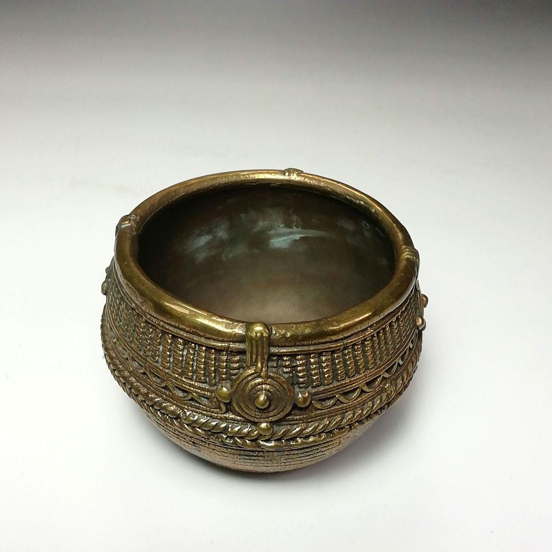 Ｓ５７９　蓋置　『印度産　佛器蓋置』『永田宗伴　箱書』『銅製』　共箱　茶道具