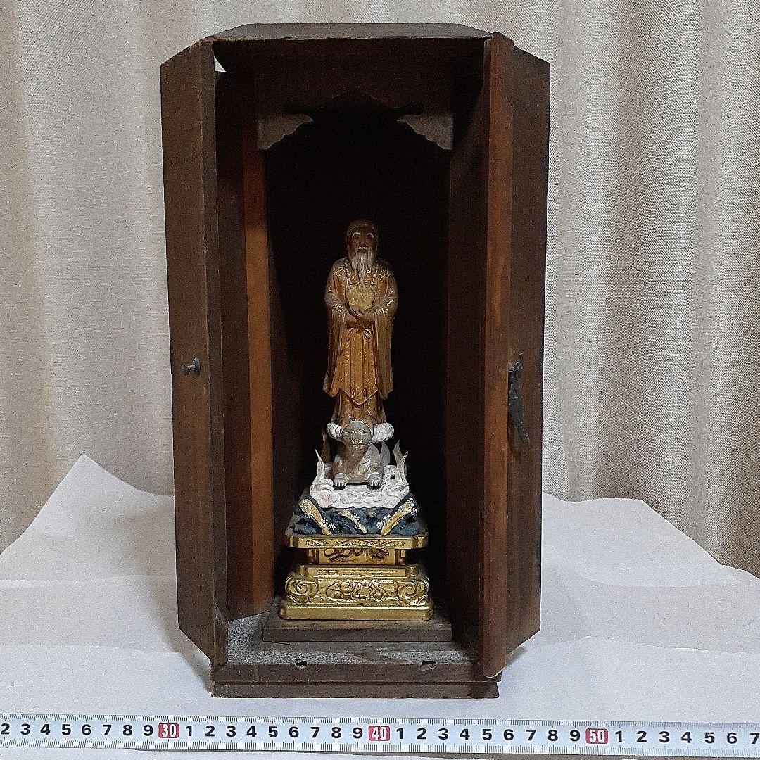 江戸　厨子【稲荷神】神像　仏像